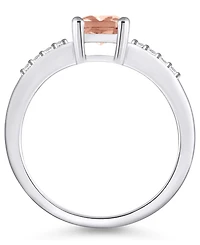 Morganite (1-3/8 ct .t.w.) and Diamond (1/8 Ring 14K Yellow Gold