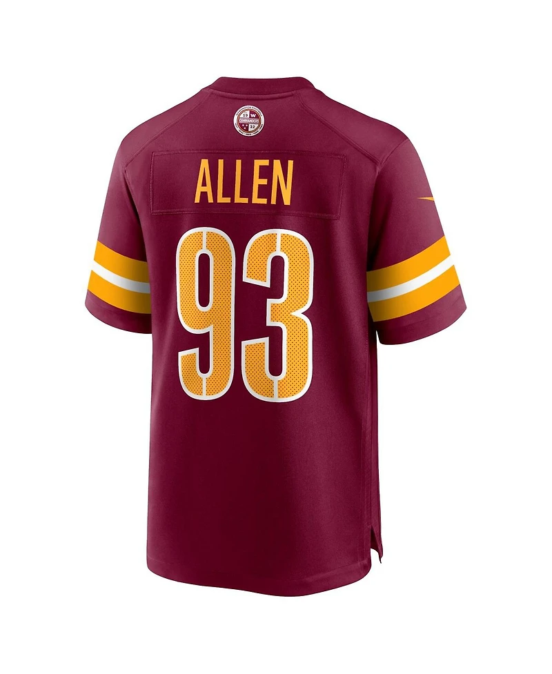 Men's Nike Jonathan Allen Burgundy Washington Commanders Game Jersey