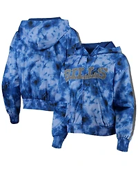 Women's Mitchell & Ness Royal Buffalo Bills Galaxy Full-Zip Windbreaker Hoodie Jacket