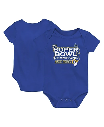 Infant Boys and Girls Fanatics Royal Los Angeles Rams Super Bowl Lvi Champions Parade Bodysuit
