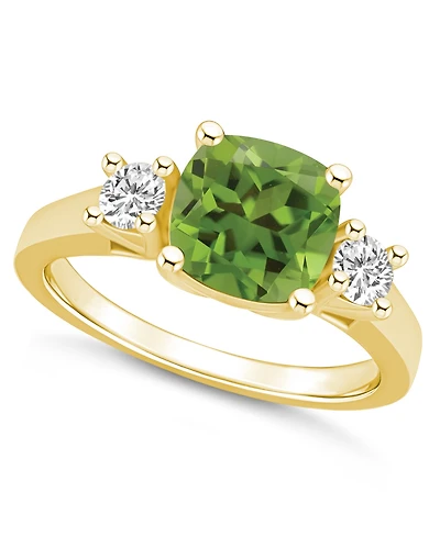 Macy's Peridot (2-3/8 ct. t.w.) and Diamond (1/3 Ring 14K Yellow Gold