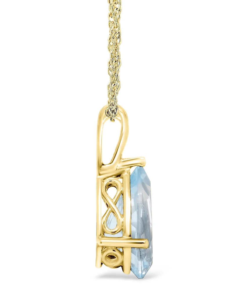 Macy's Topaz (3-5/8 ct. t.w.) Pendant Necklace in 14K Yellow Gold
