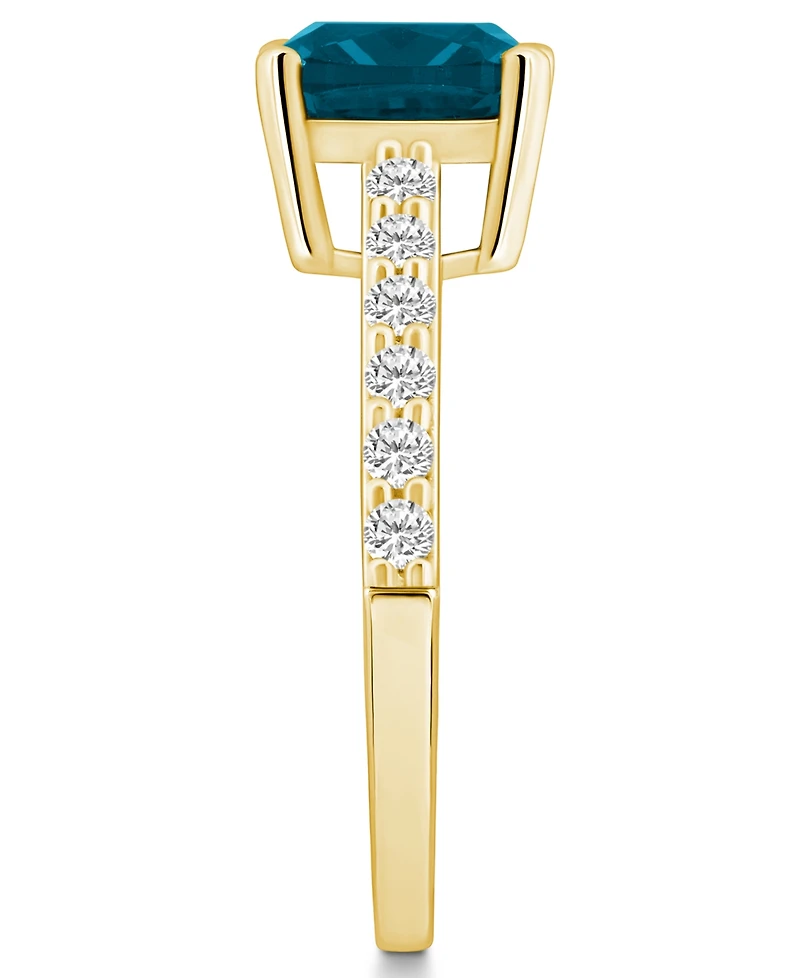 Macy's London Blue Topaz (2-3/4 Ct. T.w.) and Diamond (1/3 Ring 14K Yellow Gold