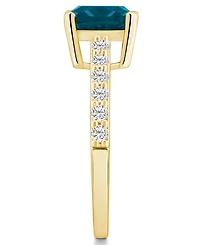 Macy's London Blue Topaz (2-3/4 Ct. T.w.) and Diamond (1/3 Ring 14K Yellow Gold