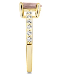 Macy's Morganite (3/4 Ct. T.w.) and Diamond (1/3 Ring 14K Yellow Gold