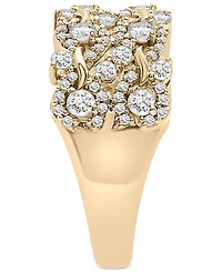 Wrapped in Love Diamond Swirl Cluster Statement Ring (1 ct. t.w.) in 14k Gold, Created for Macy's