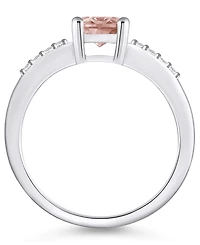 Macy's Morganite and Diamond Ring (1-1/7 ct.t.w 1/8 ct.t.w) 14K Gold