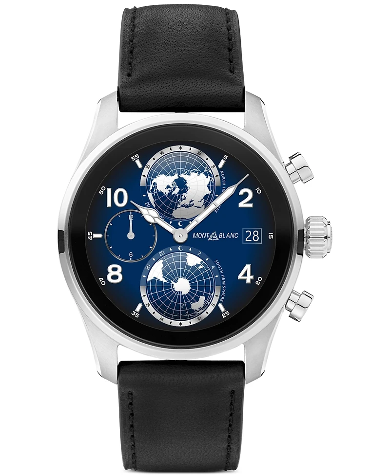 Montblanc Men's Summit 3 Black Leather Strap Smart Watch 42mm