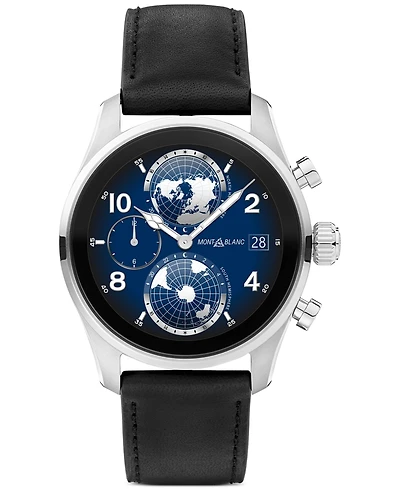 Montblanc Men's Summit 3 Black Leather Strap Smart Watch 42mm