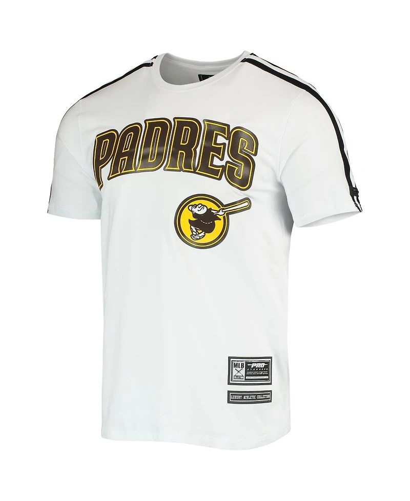 Men's Pro Standard White San Diego Padres Taping T-shirt