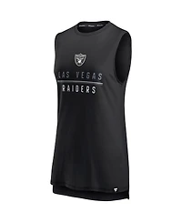 Women's Fanatics Black Las Vegas Raiders True Contender Tank Top