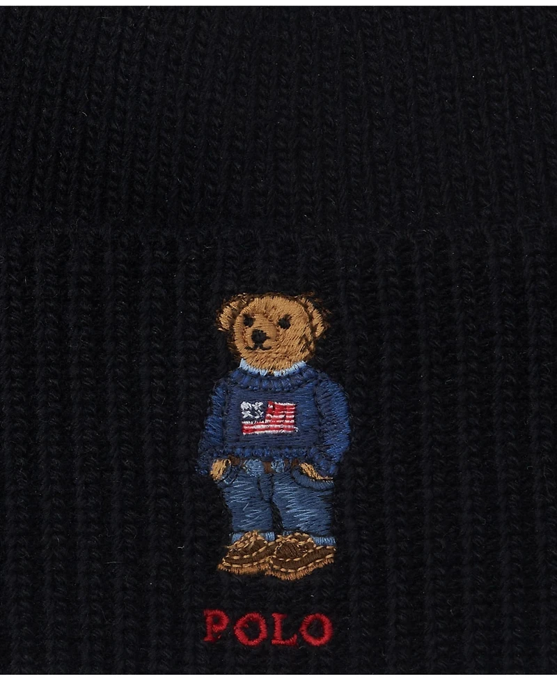 Polo Ralph Lauren Men's Solid Flag Bear Beanie