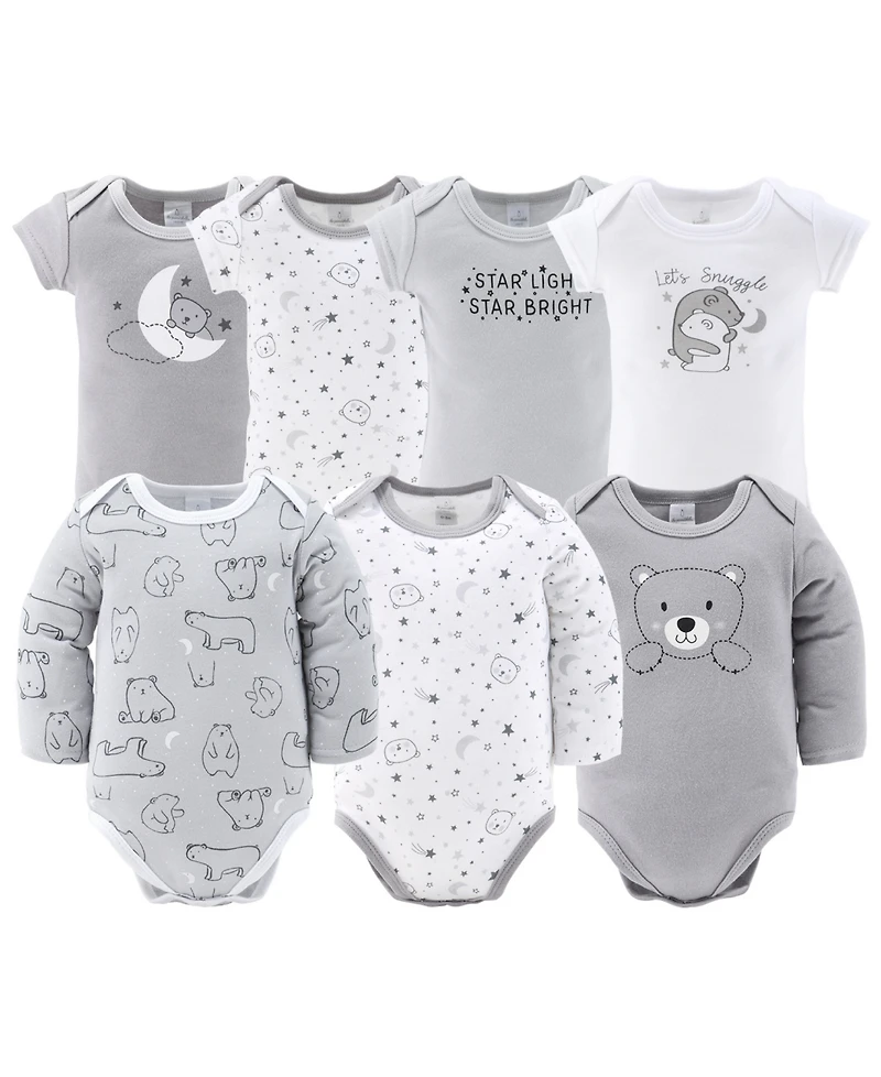 The Peanutshell Baby Boys Newborn Shower Gift Set Layette Essentials, Grey, White