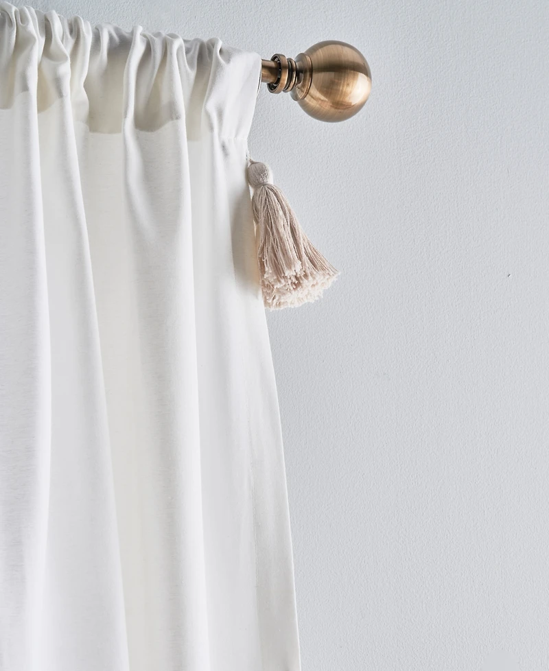 Peri Home Chunky Tassel Pole Top 2-Piece Curtain Panel Set, 42" x 108"