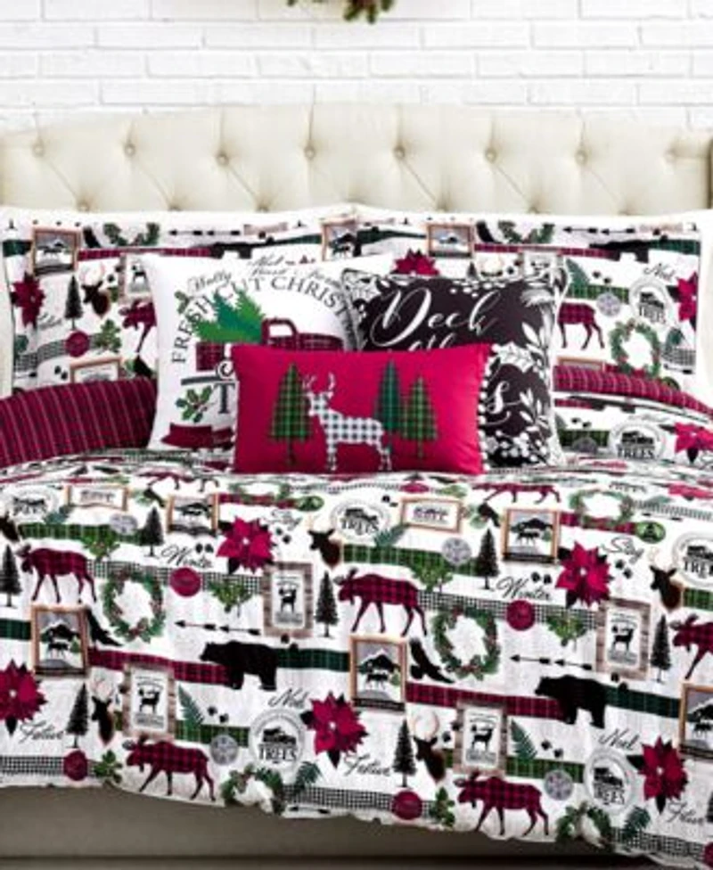 Southshore Fine Linens Merry Town Christmas Reversable 6 Piece Comforter Set