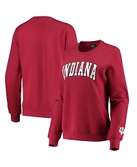 Women's Colosseum Crimson Indiana Hoosiers Campanile Pullover Sweatshirt