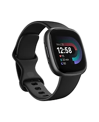 Fitbit Versa 4 Black Graphite Premium Smartwatch, 39mm