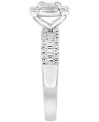 Effy Diamond Cluster Engagement Ring (7/8 ct. t.w.) in 14k White Gold