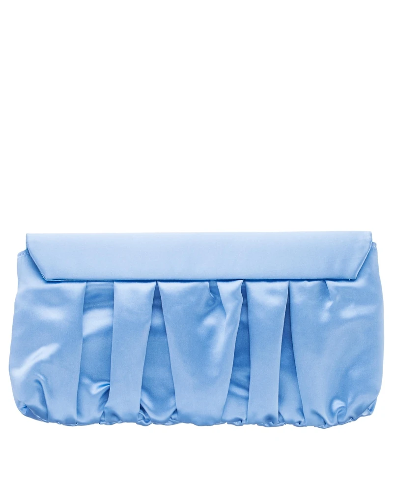 Nina Salome Satin Pleated Clutch