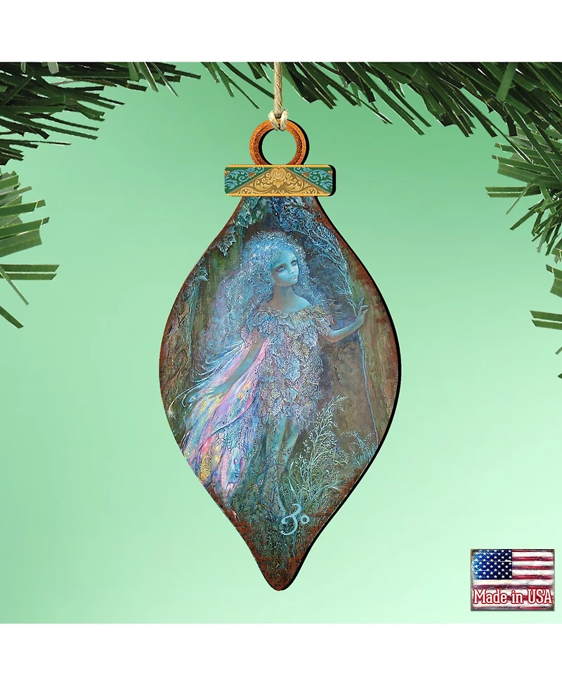 Designocracy 2 Piece Forest Fairy Wood Ornament Set