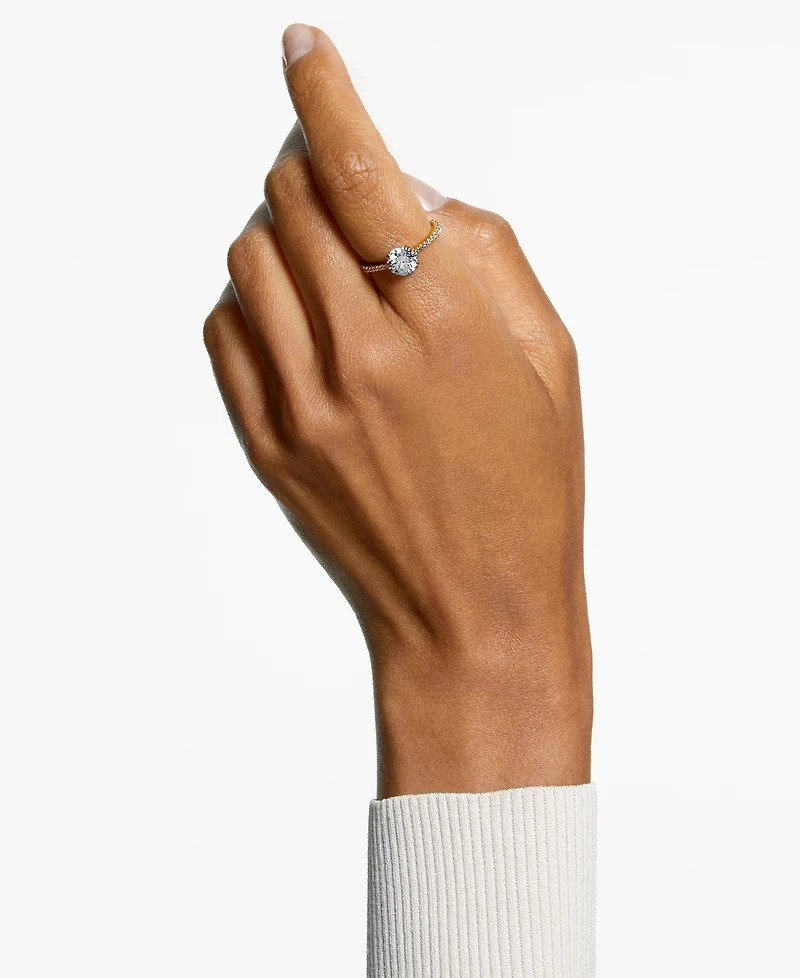 Swarovski Gold-Tone Constella Crystal Cocktail Ring
