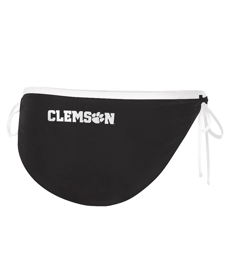 Women's G-iii 4Her by Carl Banks Black Clemson Tigers Perfect Match Bikini Bottom