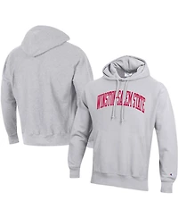 Men's Champion Gray Winston-Salem State Rams Tall Arch Pullover Hoodie