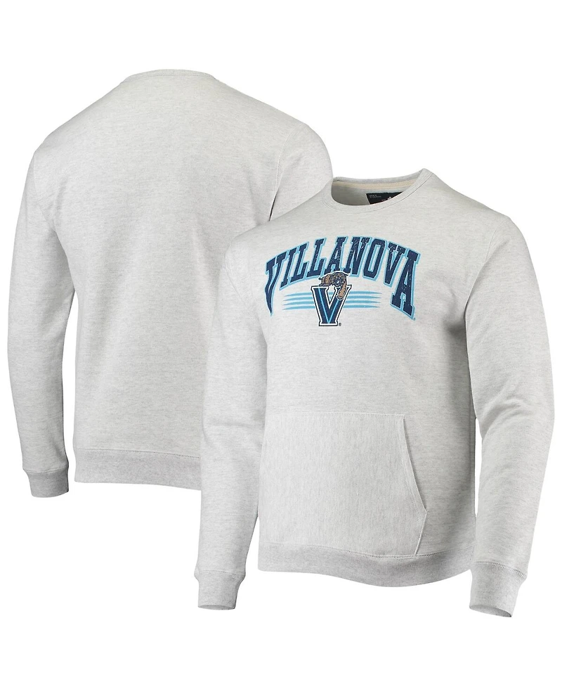 Men's League Collegiate Wear Heathered Gray Villanova Wildcats Upperclassman Pocket Pullover Sweatshirt