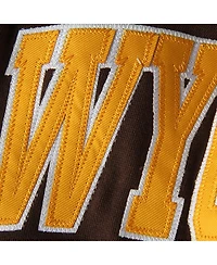 Women's Colosseum Brown Wyoming Cowboys Arched Name Full-Zip Hoodie
