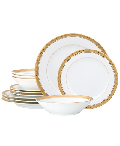 Noritake Crestwood Gold 12-Piece Dinnerware Set, Service for 4