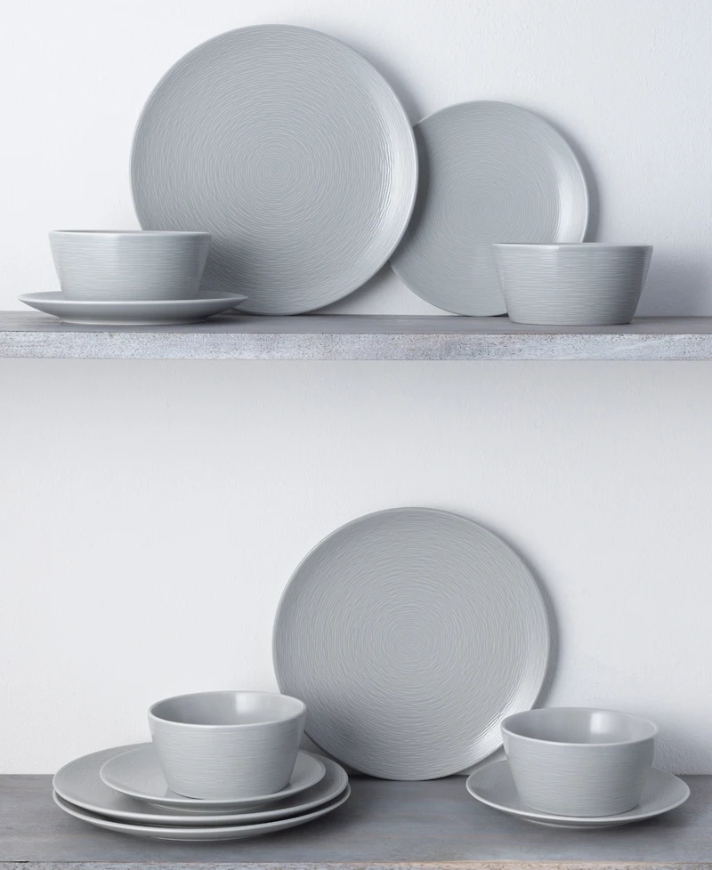 Colorscapes Swirl Coupe 12 Piece Dinnerware Set