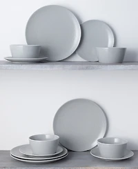 Colorscapes Swirl Coupe 12 Piece Dinnerware Set
