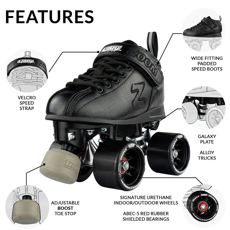Crazy Skates Zoom Roller - High Performance Speed For Men
