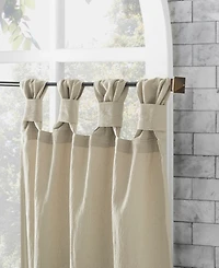 Washed Cotton Twist Tab Cafe Curtain Pair