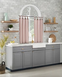 Washed Cotton Twist Tab Cafe Curtain Pair