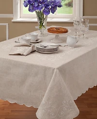 Lenox French Perle Embroidered Tablecloth, 60" x 84"