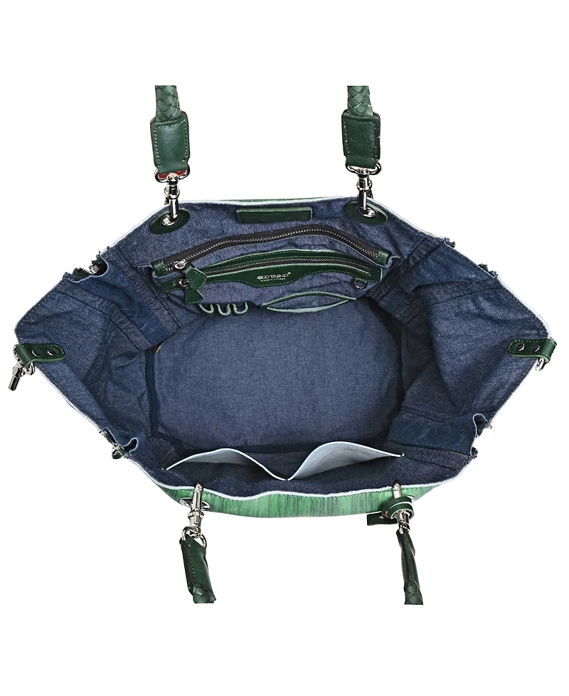 Old Trend Women's Barracuda Hand Painted Clasp Closure Tote Bag