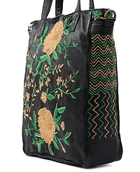 Old Trend Women's Flora Soul Hand-Embroidery Tote Bag