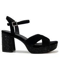 Kenneth Cole Reaction Women's Reeva Velvet Platform Dress Sandals