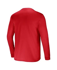 Men's Nfl x Darius Rucker Collection by Fanatics Red Atlanta Falcons Team Long Sleeve T-shirt
