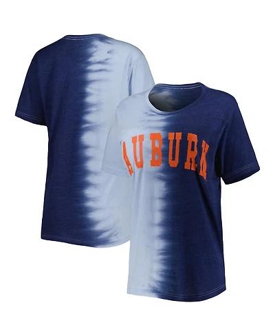 Women's Gameday Couture Navy Auburn Tigers Find Your Groove Split-Dye T-shirt