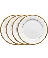 Noritake Charlotta Gold Set of 4 Dinner Plates, Service For 4