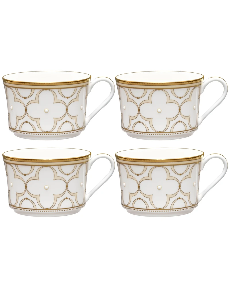 Noritake Trefolio Gold Set of 4 Cups, Service For 4