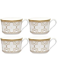 Noritake Trefolio Gold Set of 4 Cups, Service For 4