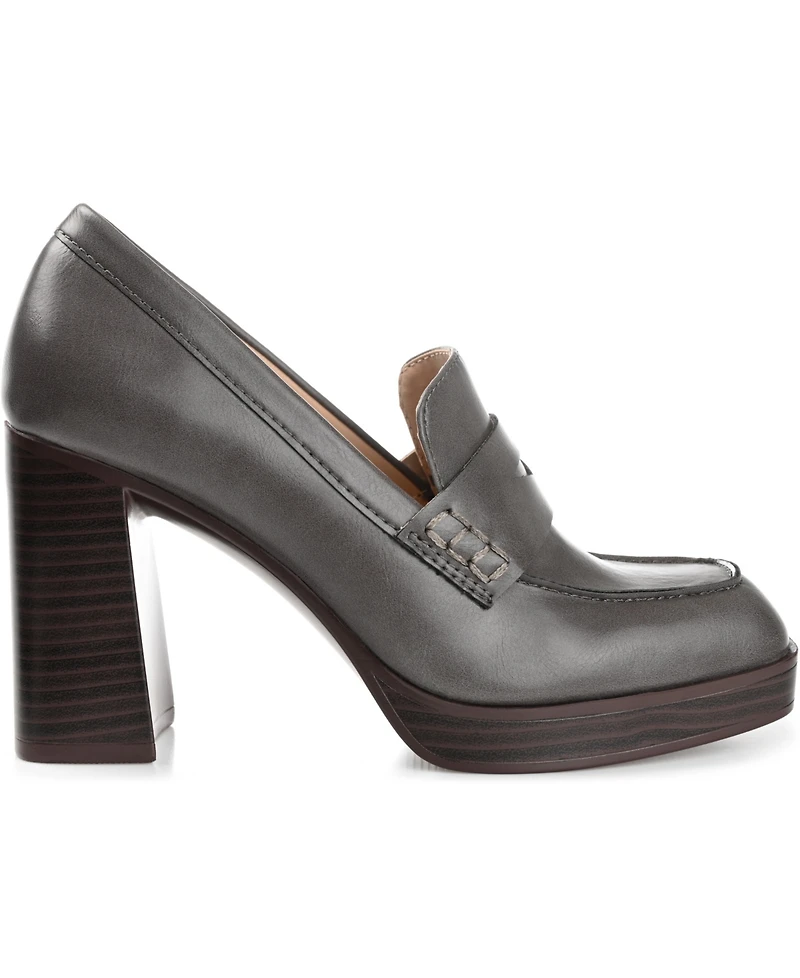 Journee Collection Women's Ezzey Block Heel Loafers