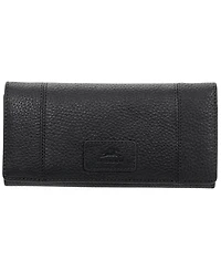 Mancini Women's Pebbled Collection Rfid Secure Trifold Wallet