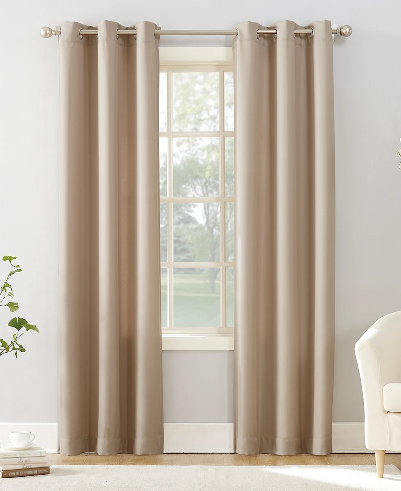 Valerie Heathered Texture Semi-Sheer Grommet Curtain Panel