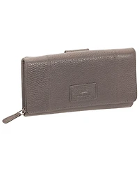 Mancini Women's Pebbled Collection Rfid Secure Mini Clutch Wallet