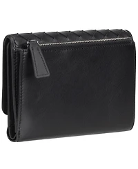 Mancini Women's Basket Weave Collection Rfid Secure Mini Clutch Wallet