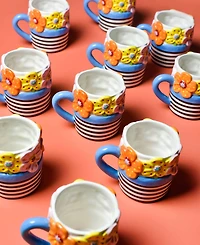 Happy Everything by Laura Johnson Flowers Shaped Mug 16 oz